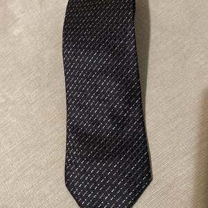 Giorgio Armani Black and Gold Silk Jacquard Tie